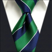 Blue Green Striped Tie