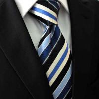 Blue Black striped tie